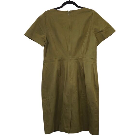J.Crew Fitted Sheath Cotton Blend Stretch Tuscan Olive Size 14 - Picture 3 of 10
